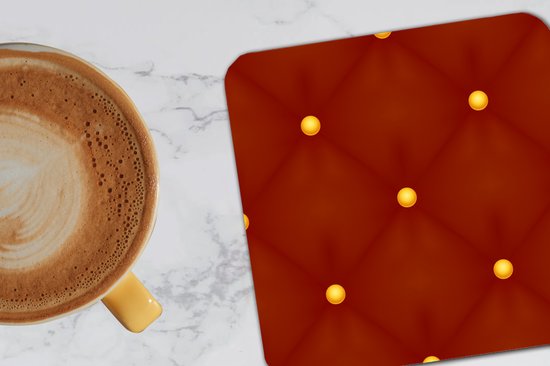 Sous-verres verres pour verres - Motifs - Noël - Or - Pois - 10x10 cm - Sous-verres en verre - 6 pièces - Décoration de table de Noël - Décoration de table de Noël - Décoration de table