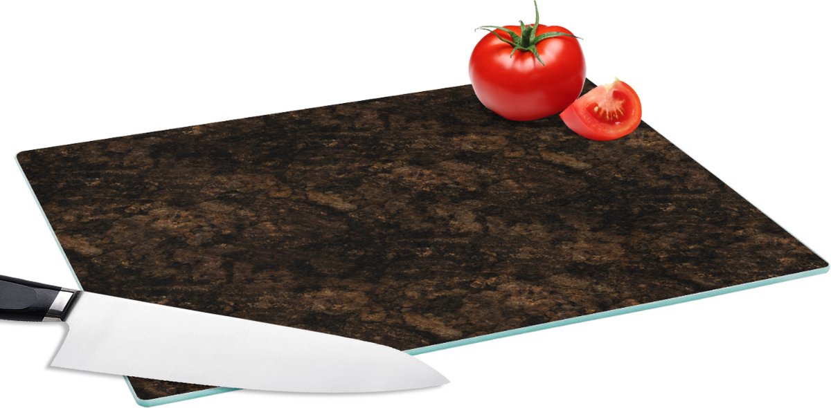 Glazen Snijplank - 39x28 - Vintage - Graniet - Steen - Patronen - Snijplanken Glas