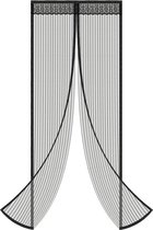 Magnetisch vliegengordijn – Vliegengordijn deur - Zwart - 90 x 220 cm - Breedte deur: 80 cm - Lichtgewicht – Makkelijke installatie – Tegen ongewenste insecten