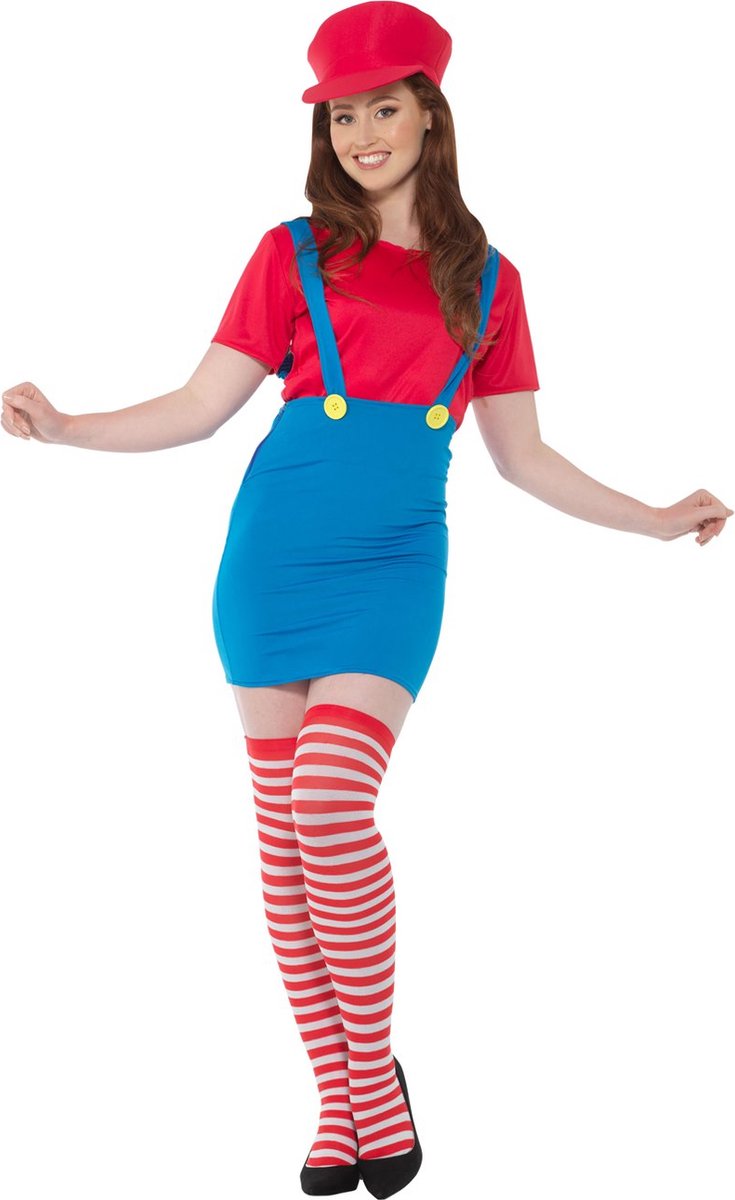 Karnival Costumes Verkleedkleding Mario Kostuum voor vrouwen Deluxe Rood -  L | bol