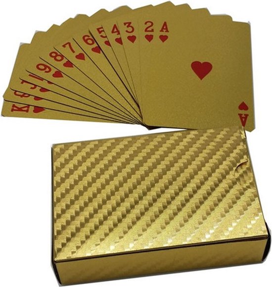 Afbeelding van het spel Luxe gouden speelkaarten | Perfect voor poker & andere spellen