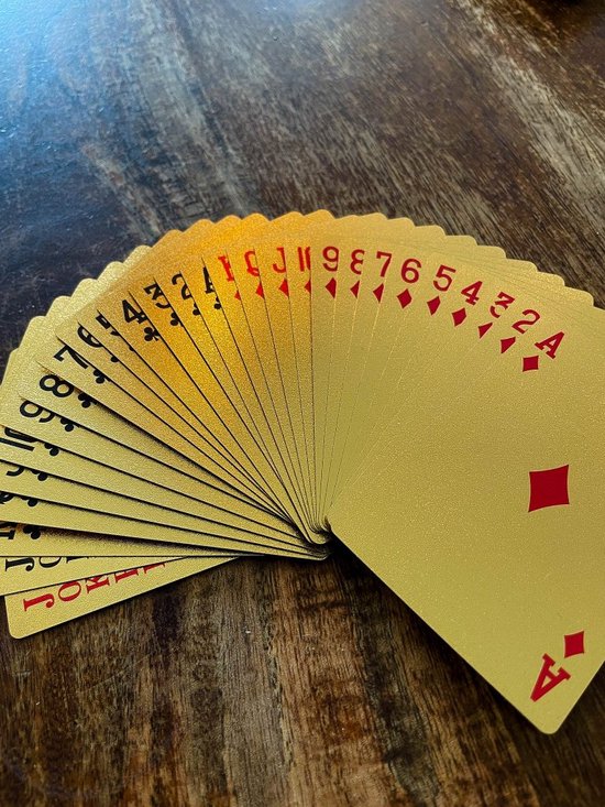 Thumbnail van een extra afbeelding van het spel Luxe gouden speelkaarten | Perfect voor poker & andere spellen