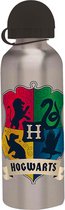 Harry Potter  Hogwarts Aluminium drinkfles - 500 ml - Zilver