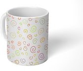 Mok - Regenboog - Krul - Design - Mokken - 350 ML - Beker - Uitdeelcadeautjes