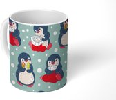 Mok - Koffiemok - Baby - Pinguïn - Winter - Kerstmis - Design - Mokken - 350 ML - Beker - Koffiemokken - Theemok