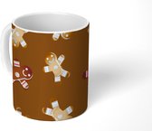 Mok - Koffiemok - Koekjes - Kerst - Patroon - Mokken - 350 ML - Beker - Koffiemokken - Theemok