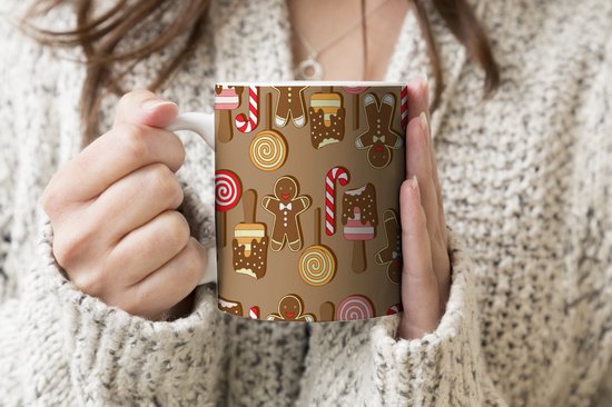 Tasse - Tasse à café - Noël - Biscuits - Snoep - Motifs - Tasses - 350 ML - Tasse - Tasses à café - Tasse à thé - Décoration Sinterklaas - Cadeaux pour enfants - Chaussures cadeaux Sinterklaas