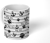 Mok - Koffiemok - Boot - Quote - Touw - Ankers - Design - Mokken - 350 ML - Beker - Koffiemokken - Theemok