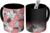 Magische Mok - Foto op Warmte Mokken - Koffiemok - Patronen - Bloemen - Palm - Magic Mok - Beker - 350 ML - Theemok