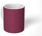 Mok - Koffiemok - Stippen - Patronen - Rood - Mokken - 350 ML - Beker - Koffiemokken - Theemok