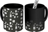 Magische Mok - Foto op Warmte Mokken - Koffiemok - Stenen - Zwart Wit - Patronen - Abstract - Magic Mok - Beker - 350 ML - Theemok