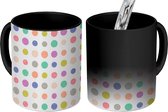 Magische Mok - Foto op Warmte Mokken - Koffiemok - Stippen - Retro - Patronen - Magic Mok - Beker - 350 ML - Theemok