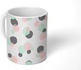 Mok - Koffiemok - Stippen - Patroon - Pastel - Mokken - 350 ML - Beker - Koffiemokken - Theemok