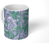 Mok - Rose - Marmer print - Patronen - Verf - Mokken - 350 ML - Beker - Uitdeelcadeautjes