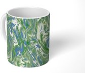 Mok - Zee - Marmer print - Verf - Design - Mokken - 350 ML - Beker - Uitdeelcadeautjes