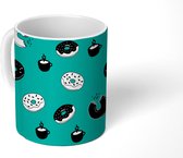 Mok - Koffiemok - Donuts - Koffie - Patronen - Mokken - 350 ML - Beker - Koffiemokken - Theemok