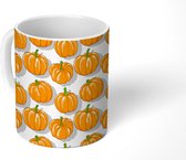 Mok - Koffiemok - Herfst - Pompoen - Patronen - Mokken - 350 ML - Beker - Koffiemokken - Theemok