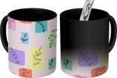 Magische Mok - Foto op Warmte Mokken - Koffiemok - Bloemen - Pastel - Design - Planten - Magic Mok - Beker - 350 ML - Theemok