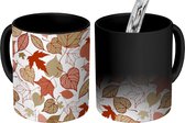 Magische Mok - Foto op Warmte Mokken - Patronen - Bladeren - Herfst - Magic Mok - Beker - 350 ML - Uitdeelcadeautjes