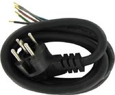 ✅ 2 meter perilex aansluitkabel / 5 ader/ voor zowel 1x230v/2x230v/ of 1x400v / HITTEBESTENDIG / KEMA KEUR / Perilex  met extra dik aansluitkabel.. 5x2.5mm .. lengte 2 meter.. / zw