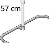 douchegordijnstang 2,5 x 57 cm aluminium chroom