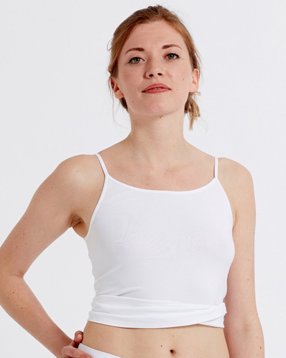 Pretty Polly Topje - Eco-Wear - Naadloze - Cami - Vest - S/M - Wit