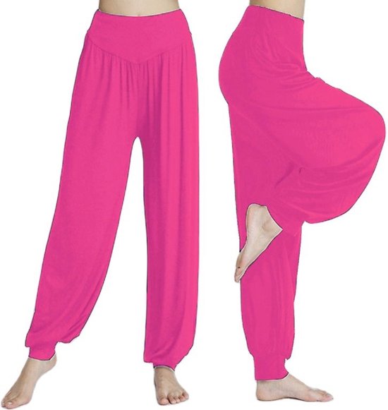 Sarouel - Pantalon de yoga - Pantalon Chill - Rose - XXL - Sarouel - Pantalon aéré - Pantalon ample