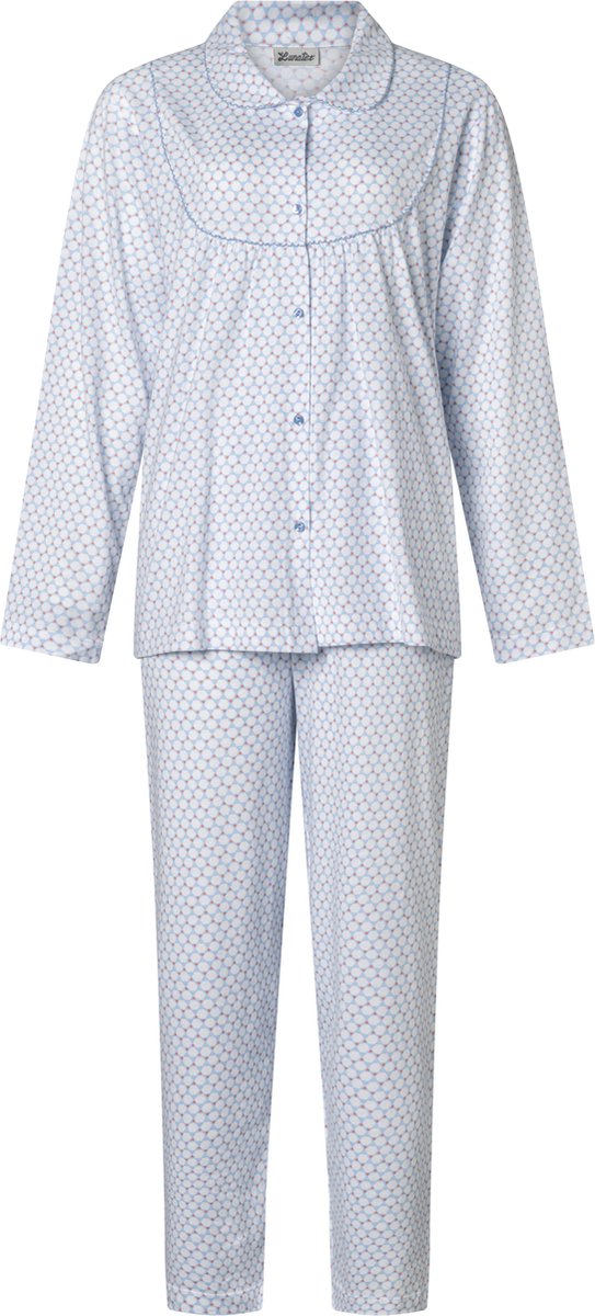 Lunatex dames pyjama klassiek 124188 - blauw