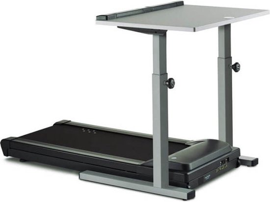 LifeSpan - Bureau Loopband TR5000-DT5 48 - Inclusief Bureau - Blad 122cm breed - Elektronisch Verstelbaar - Display - Grijs