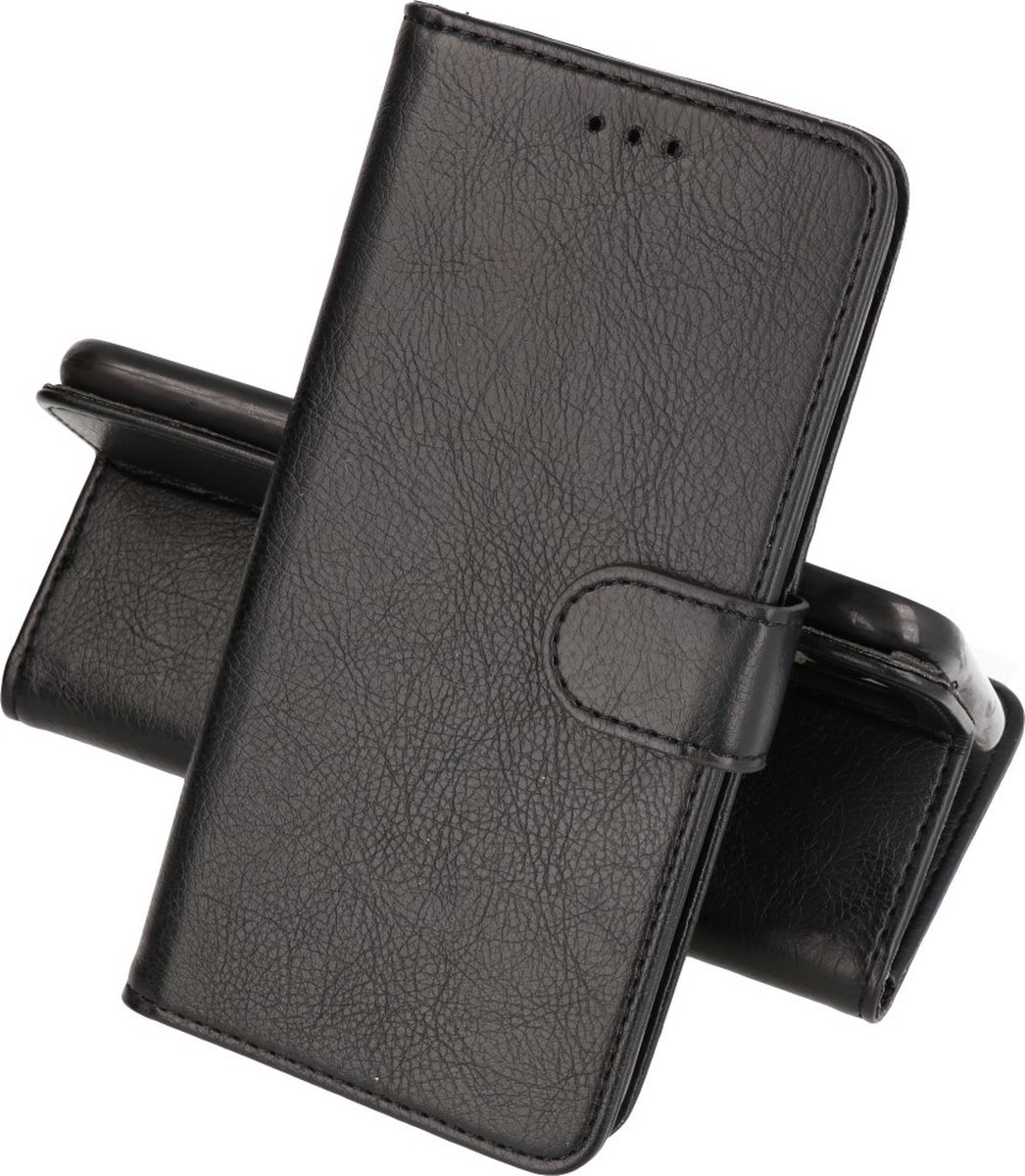 Hoesje Geschikt voor iPhone 12 Mini - Kaarthouder Book Case Telefoonhoesje - Zwart