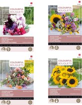 Cactula bloemenzaden set van 4 soorten | Reukerwt | Snijbleomen | Pastel zomerbloemen | Zonnebloemen