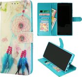 HB Hoesje Geschikt voor Samsung Galaxy Note 10 met Print - Portemonnee Book Case - Kaarthouder & Magneetlipje - Dromenvanger