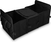 Navaris kofferbak organiser met koeler - Grote tas met 3 opslag compartimenten - Geïsoleerde sectie voor voedsel en drankjes - Zwart