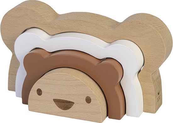 BamBam Eco-vriendelijk houten Stapeltoren Beer - Baby cadeau van BamBam — afbeelding 2