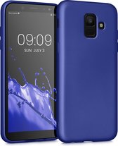 coque kwmobile pour Samsung Galaxy A6 (2018) - Coque pour smartphone - Coque arrière bleu métallisé