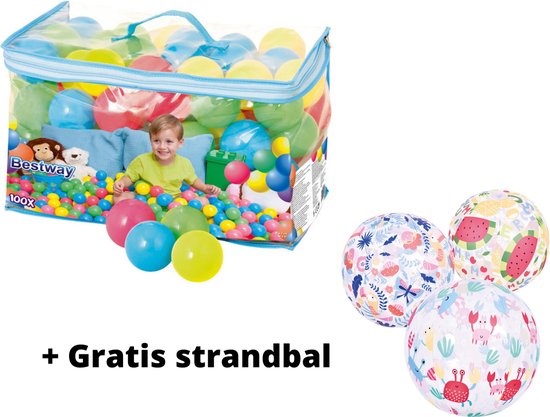 Oneiro’s Luxe Ballenbak Ballen 100 stuks ø 6,5 cm - CE goedgekeurd - zomer - zwembad - spelen - speeltuin - tuin - Oneiro