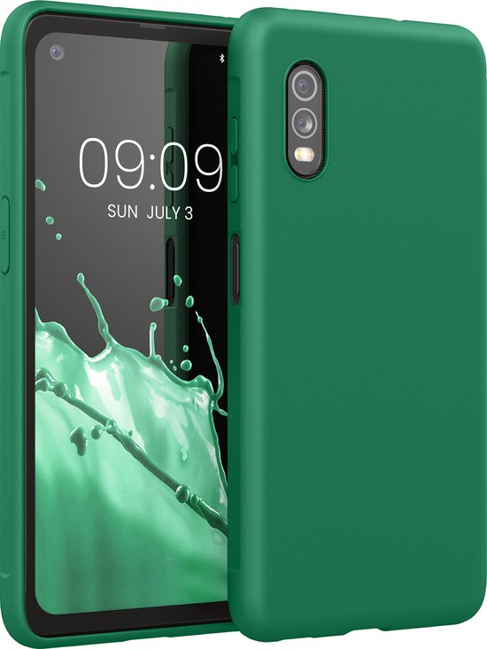 coque kwmobile pour Samsung Galaxy Xcover Pro - Coque pour smartphone - Coque arrière en vert elfique
