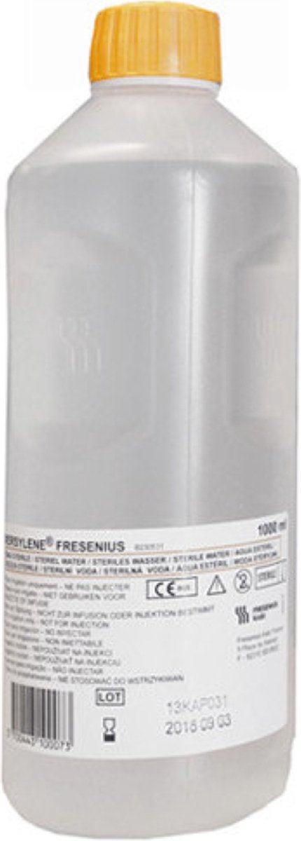 Goedkoopste Steriel Water 1000 ml| Spoelwater - Voor wonden en operatie materiaal | Vrij van Bacterie | Gesteriliseerd - Bacterievrij | EHBO - BHV - Ziekenhuis - Medisch