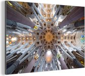 Wanddecoratie Metaal - Aluminium Schilderij Industrieel - Kerk - Barcelona - Cultuur - 150x100 cm - Dibond - Foto op aluminium - Industriële muurdecoratie - Voor de woonkamer/slaapkamer