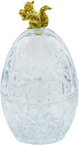 Bonbonnière Ø 10*18 cm Glas Transparent Ovale Ecureuil Bol de Service Décoration Bol Présentoir