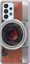 Leuke Telefoonhoesjes - Hoesje geschikt voor Samsung Galaxy A33 - Vintage camera - Soft case - TPU - Print / Illustratie - Bruin