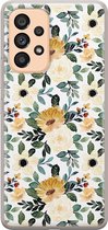 Leuke Telefoonhoesjes - Hoesje geschikt voor Samsung Galaxy A53 - Lovely flowers - Soft case - TPU - Bloemen - Geel