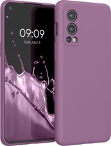 kwmobile telefoonhoesje geschikt voor OnePlus Nord 2 5G - Hoesje met siliconen coating - Smartphone case in orchidee paars