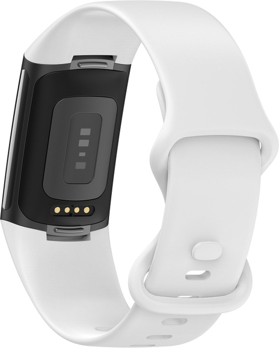 Bandje - wit, geschikt voor Fitbit Charge 5 - maat M/L