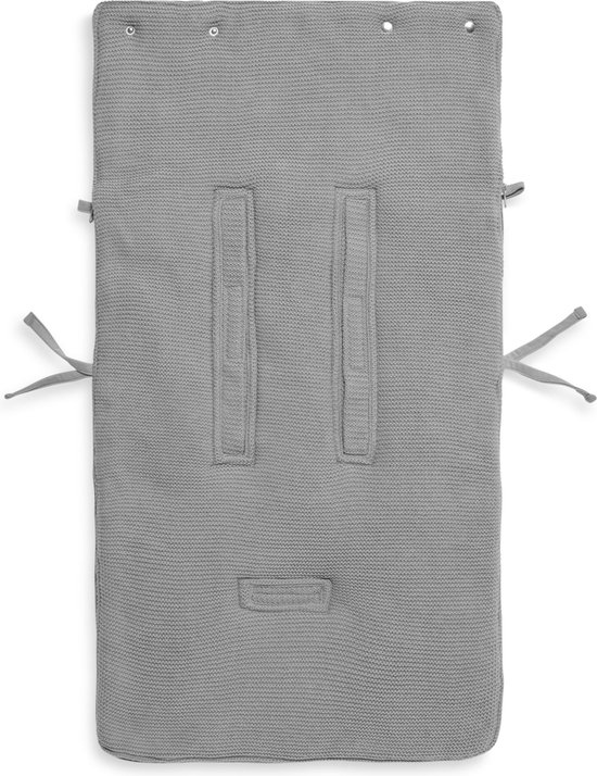 Jollein Voetenzak groep 0+ 3/5 punts gordel Basic Knit Stone Grey — afbeelding 3
