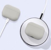 Jumada's  "Geschikt" voor Apple Airpods hoesje -  Geschikt voor Airpods Pro - Softcase - Licht grijs - Beschermhoesje