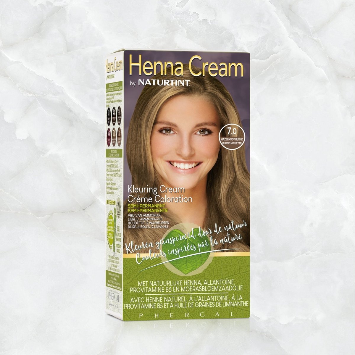 Henna Cream 7.0 Hazelnoot Blond - NATURTINT - 110ml - Vegan - Ammoniakvrij - Semi-Permanente Haarkleuring - Microplastic FREE