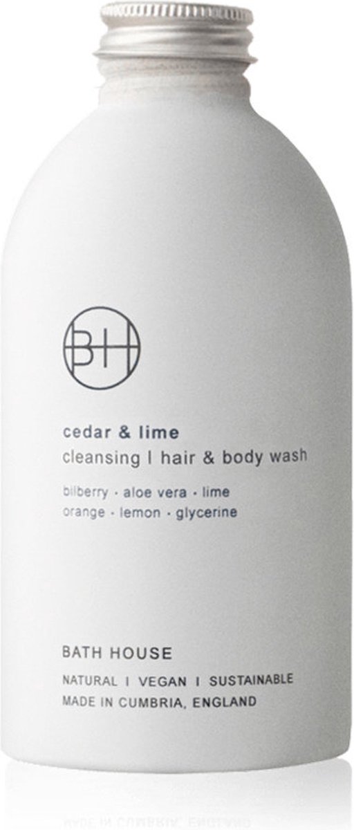 Bath House, Hair & Body Wash Cedar & Lime | Natuurlijk | Plastic vrij