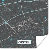 Poster Stadskaart – Grijs - Kaart – Gistel – België – Plattegrond - 30x30 cm