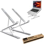LURK® laptop standaard Opvouwbaar – Ergonomische Laptophouder – Hoogte verstelbaar – Notebook/boek/tablet – Aluminium – 11 t/m 17 inch